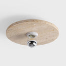 Helnys LED Edison Bulb Ceiling Lights Natural Yellow Travertine Indoor Home Decor