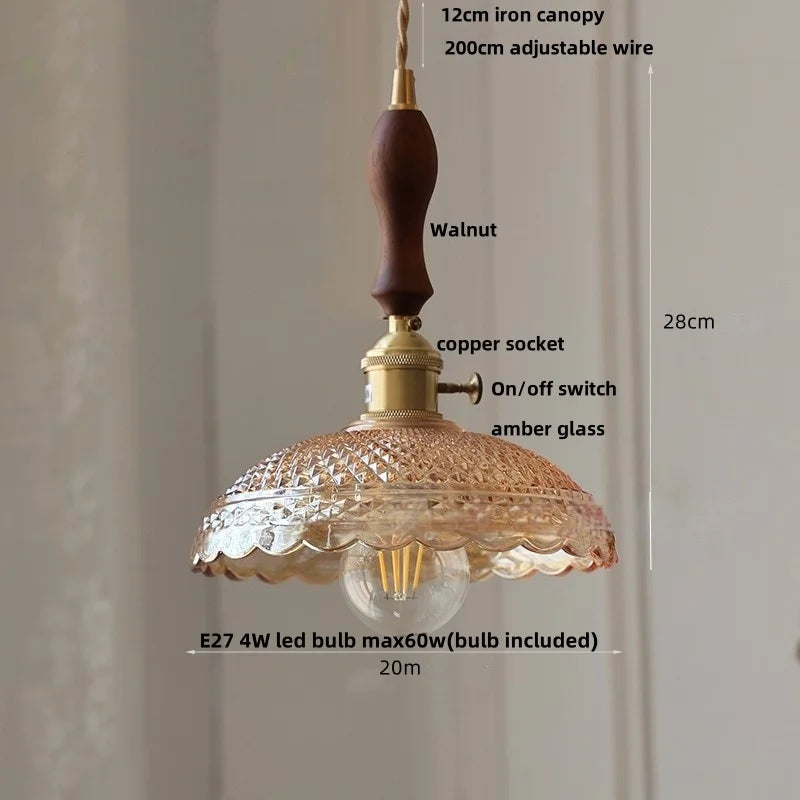 Nordic Modern Helnys LED Pendant Light Fixture with Adjustable Wire & Knob Switch