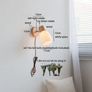 Helnys Glass Wall Lamp Sconce Bedroom Bathroom Light