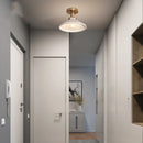 Helnys LED Ceiling Lights for Home Bedroom Living Room Balcony - Green Glass Copper