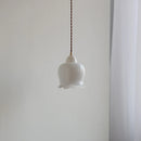 Helnys White Glass LED Pendant Lights with Adjustable Hanging Light