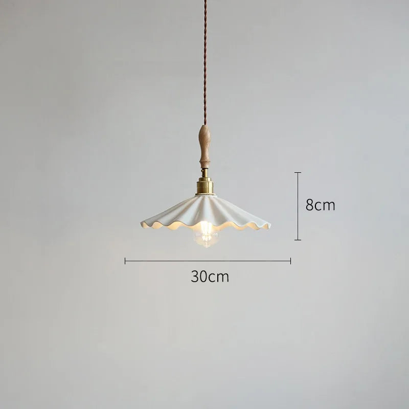 Helnys 30cm Ceramic LED Pendant Lights - Nordic Style Modern Hanging Lamp