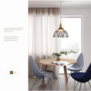 Helnys Blue Glass Wire Adjustable LED Pendant Light - Nordic Modern Hang Lamp