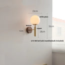 Helnys Moon Lamp Walnut Wood Base LED Wall Light