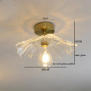 Helnys Amber Glass Ceiling Lamp LED 4W Copper Socket for Home Lighting