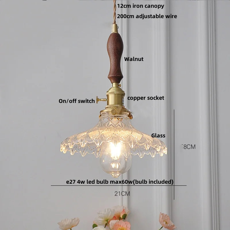 Helnys Adjustable LED Pendant Lights Ash Wood White Ceramic Nordic Hanging Lamp