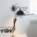 Helnys Black Wood LED Wall Sconce Rotatable Stair Light