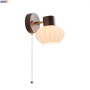 Helnys White Glass LED Wall Light Children's Room Modern Nordic Decor Bedside Lamp