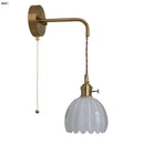 Helnys Glass Wall Lamp LED Adjustable Indoor Modern Nordic Pull Chain Switch