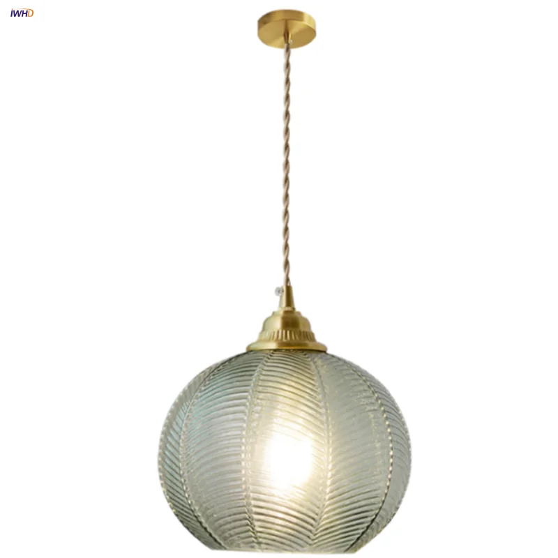 Helnys Nordic Glass LED Pendant Lamp Blue E27 Modern Hanging Light