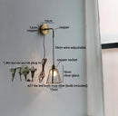 Helnys Brass Glass Shade LED Wall Lamp, Nordic Modern Bathroom Mirror Light