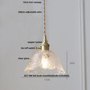 Helnys Nordic Modern Amber Glass LED Pendant Light with Adjustable Hanging Lamp