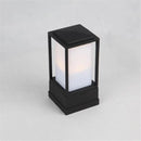 Helnys Outdoor Black Aluminum & White PC Shade Wall Lamp