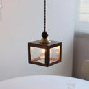 Nordic Modern LED Pendant Light with Wood and Glass Lampshade by Helnys