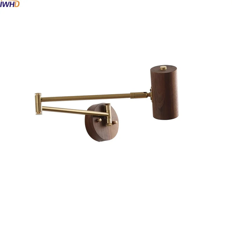 Helnys Nordic LED Swing Arm Wall Light for Bathroom and Bedroom