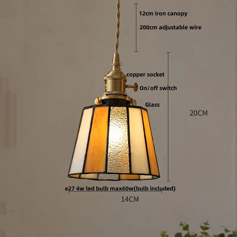 Helnys Adjustable LED Pendant Lamp with Copper Knob Switch for Dining Room