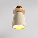 Helnys Yellow Travertine Pendant Lamp, Japanese Style Aisle Bedroom Light