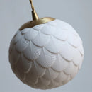 Helnys Nordic Ceramic Sphere Pendant Light for Modern Bedroom Decor