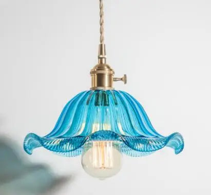 Helnys Big Glass Pendant Lights for Bedroom Dinning Living Room