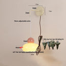 Helnys Nordic LED Glass Wall Light with Pull Chain Switch - Adjustable Bedside Lamp