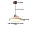 Helnys Wood Stone LED Pendant Light - Vintage Loft Hanging Lamp Fixture