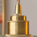 Helnys Vintage Copper Pendant Lamp Flower Glass Lights