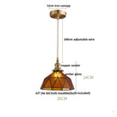 Helnys Modern Glass Pendant Lamp with Adjustable Copper Socket for Home Decor