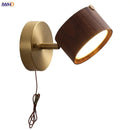 Helnys LED Wall Sconce Walnut Wood Base Modern Art Lamp