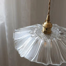 Helnys Glass Brass LED Pendant Light for Home Decor Dining Room Study