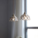 Helnys Glass LED Pendant Lights: Modern Copper Hanging Lamp for Bedroom, Dining, Restaurant
