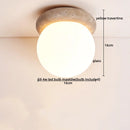 Helnys Walnut Wood LED Ceiling Lights Modern Style Home Decor Flush Mount