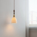 Helnys Ceramic Wood LED Pendant Chandelier - Nordic Modern Hanging Lamp