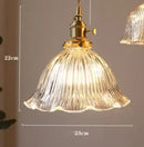 Helnys Blue Glass Pendant Lights for Bedroom Dinning Living Room