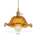 Helnys Vintage Green Glass LED Pendant Lights - Loft Style Industrial Hanging Lamp