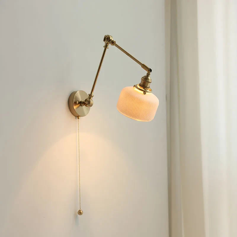 Helnys 2-Arms Adjustable LED Wall Lights, Modern Bedside Lamp for Restaurant, Bar, Porch
