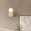 Helnys Yellow Stone Glass LED Square Wall Light for Modern Home Decor