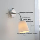 Helnys Glass Wall Sconce Pull Chain LED Light Modern Nordic Colorful Bedside Lamp
