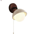 Helnys Yellow Travertine LED Wall Light with Pull Chain Switch