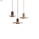 Helnys Wood LED Pendant Lamp Hanging Light Fixture for Restaurant Bar Hotel Decor