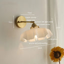 Helnys Pink Glass LED Wall Sconce | Nordic Modern Bedroom Living Room Lamp