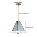 Helnys Adjustable LED Glass Pendant Lights Industrial Decor for Hallway & Restaurant