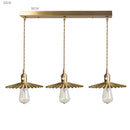 Helnys Nordic Copper LED Pendant Light with Knob Switch - Modern Hanging Lamp