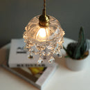 Helnys Nordic LED Pendant Light Crystal Glass Copper Kitchen Lamp