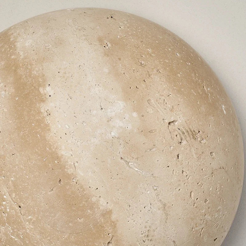 Helnys Moon LED Wall Lights Travertine Wall Lamp Japan Style