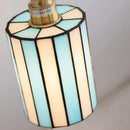 Helnys LED Wall Light: Japan Style, Children's Room Decor, Blue & White Glass, E27 Bulb