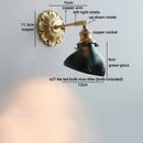 Nordic LED Wall Lamps Antique Brass Resin Flower Design Helnys Wall Light