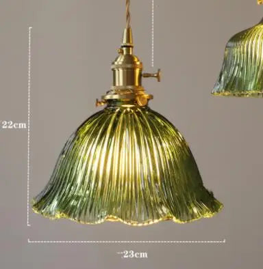 Helnys Blue Glass Pendant Lights for Bedroom Dinning Living Room