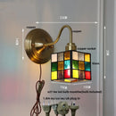 Helnys Cube LED Wall Sconce Copper Glass E27 Vanity Light