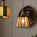 Helnys Vintage LED Pendant Lamp with Copper Socket & Glass Lampshade