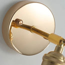 Helnys Clear Glass LED Wall Lamp Pull Chain Switch Rotatable Crystal Light